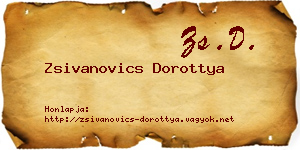 Zsivanovics Dorottya névjegykártya